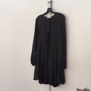 ALC black and cream polka dot flared skirt dress